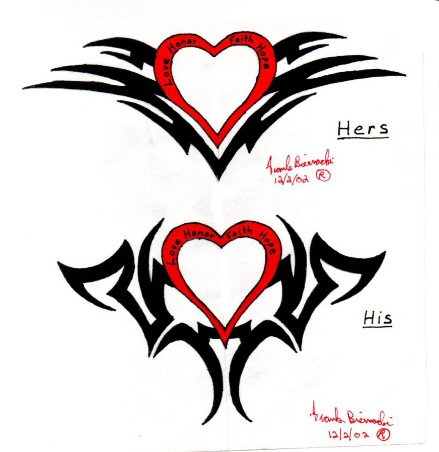 His_Hers_Tribal_Hearts
